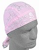 Light Pink Skull Paisley, Standard Headwrap